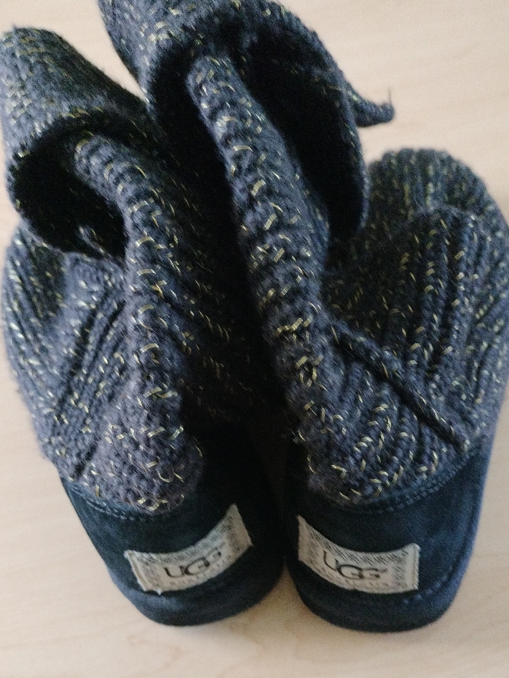 UGG Classic Cardy Knit Boots Size US 6